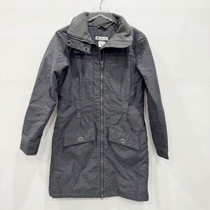 Columbia Omni-Shield High Neck Grey Trench Style Jacket Coat Small